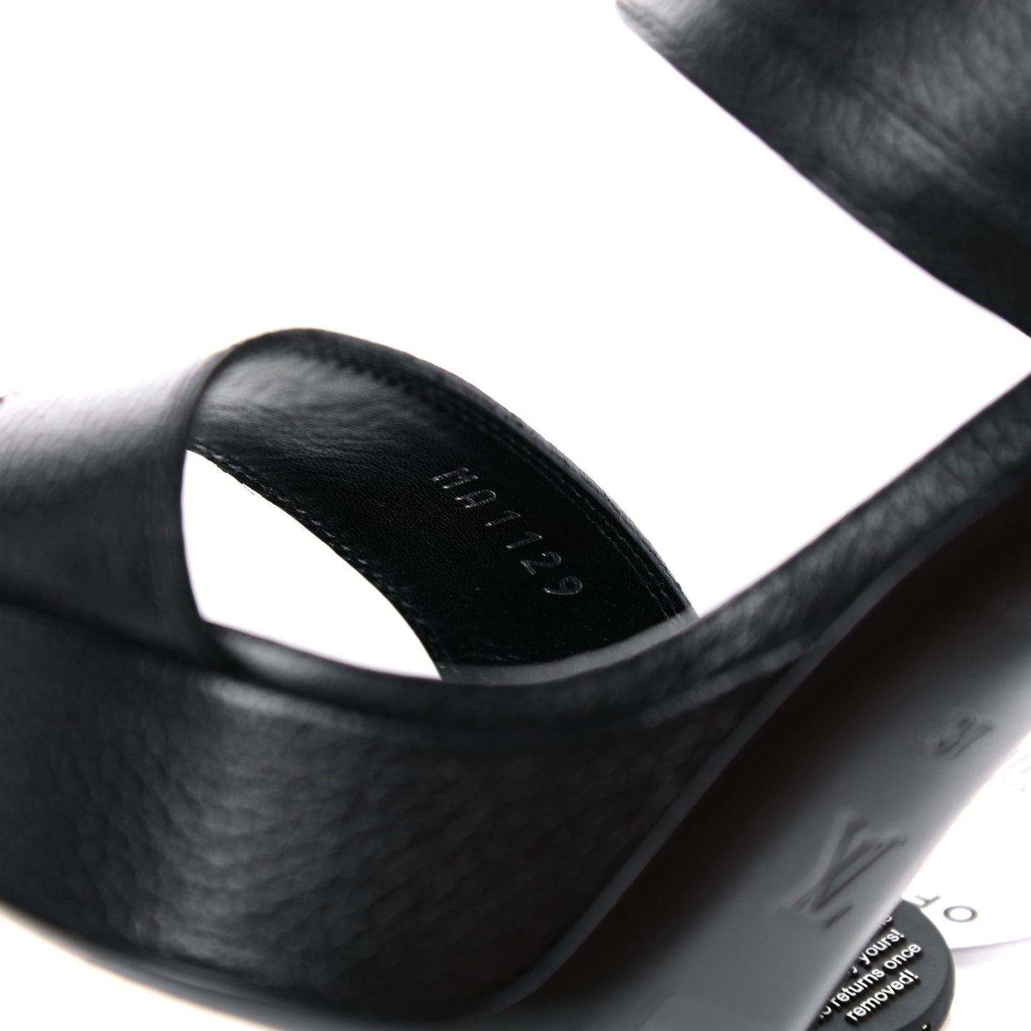Grained Calfskin Horizon Sandals 37 Black