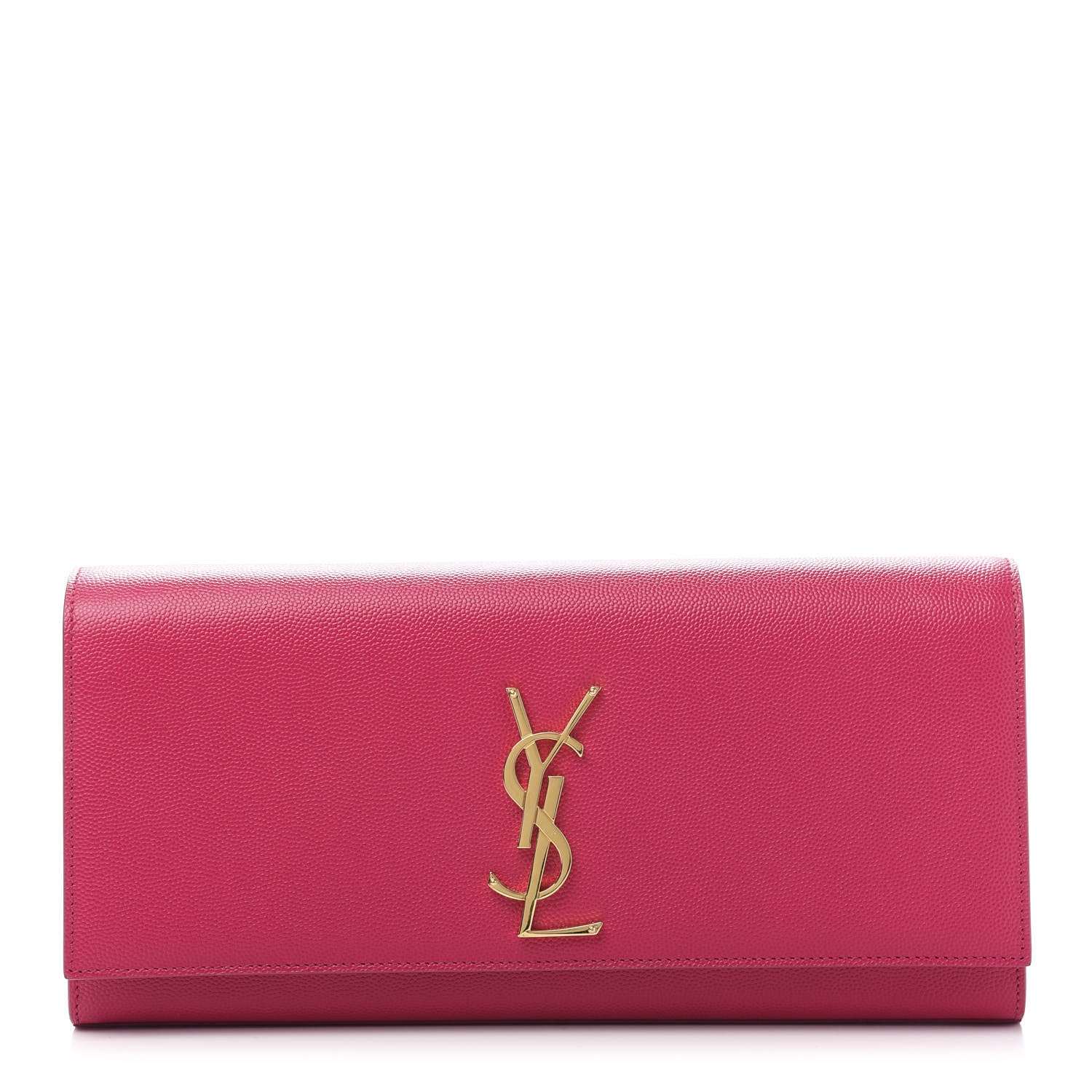 Saint Laurent Grain De Poudre Classic Monogram Cassandre Clutch Lipstick Fuchsia 1 of 10