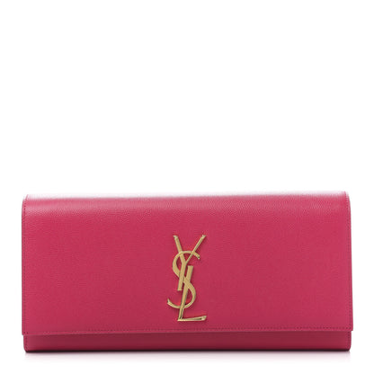 Saint Laurent Grain De Poudre Classic Monogram Cassandre Clutch Lipstick Fuchsia 1 of 10