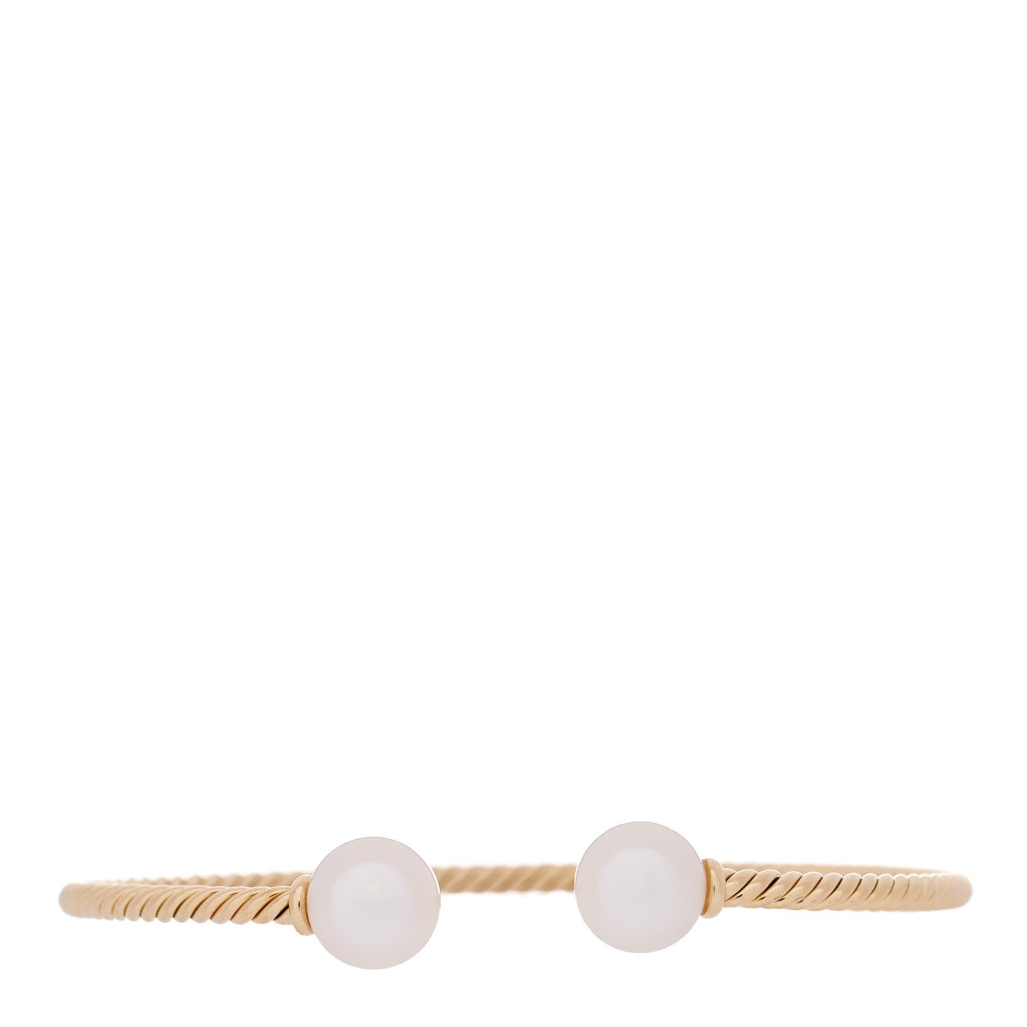 David Yurman 18K Yellow Gold Pearl 8.5mm Solari Bracelet 1 of 4
