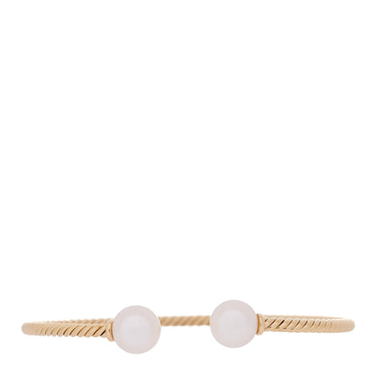 David Yurman 18K Yellow Gold Pearl 8.5mm Solari Bracelet 1 of 4