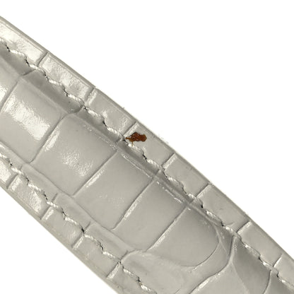 Saint Laurent Calfskin Crocodile Embossed Medium Monogram Sunset Blanc Vintage 10 of 10