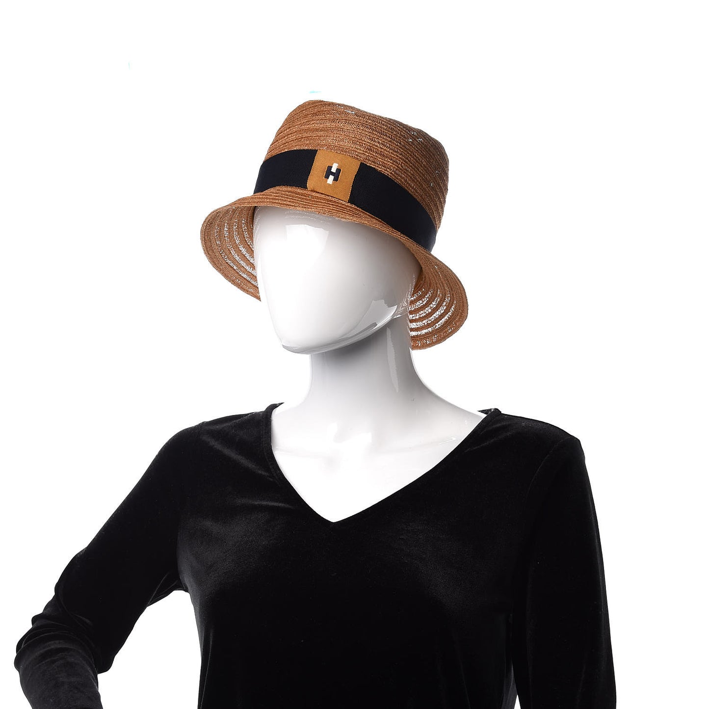 Straw Grosgrain Hat 58