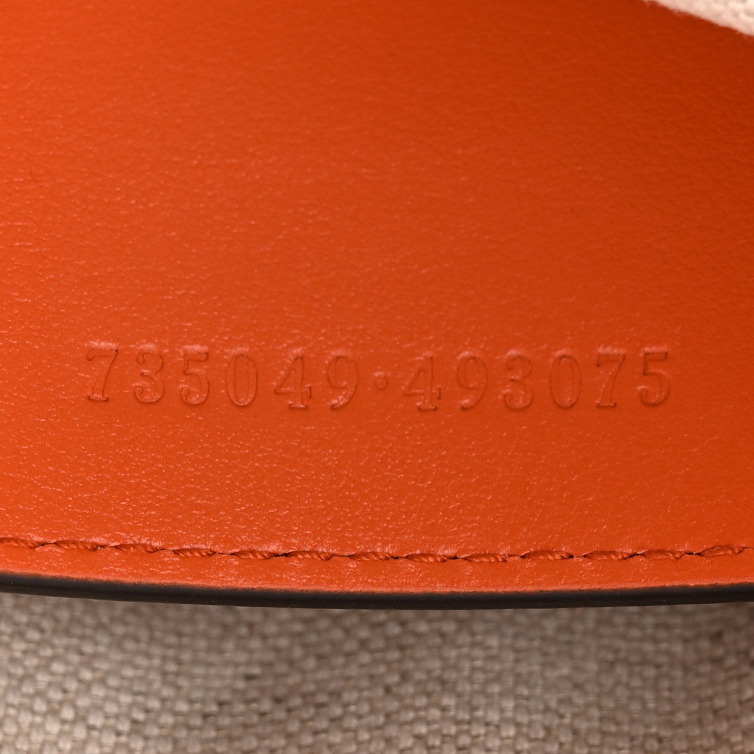 Gucci Calfskin GG Matelasse Chain Handbag Deep Orange Natural 7 of 10