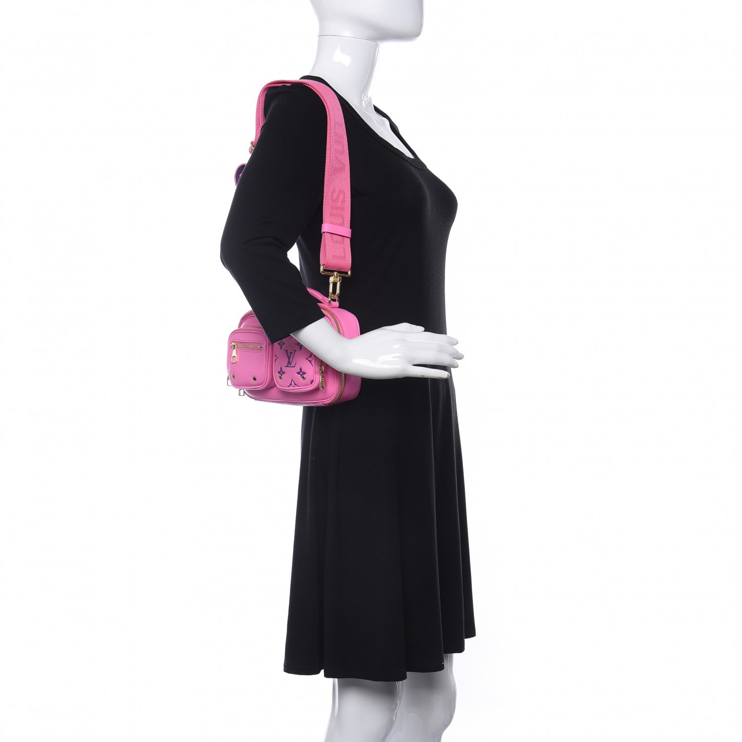 Louis Vuitton Calfskin Embossed Monogram Vuittamins Utility Crossbody Rose Violet 2 of 9