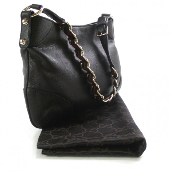 Gucci Leather Capri Shoulder Bag Black 3 of 10