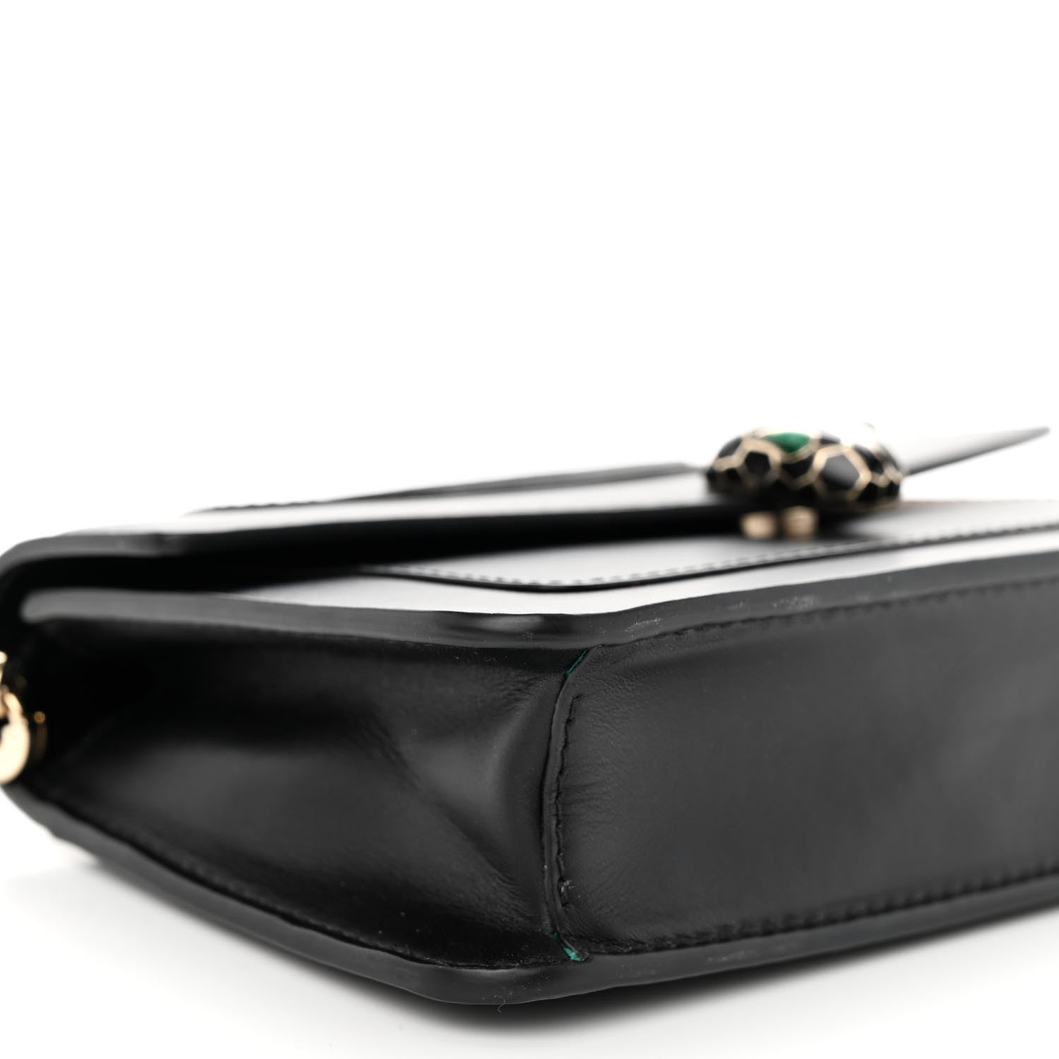 Bulgari Calfskin Serpenti Forever Chain Wallet Black 8 of 9