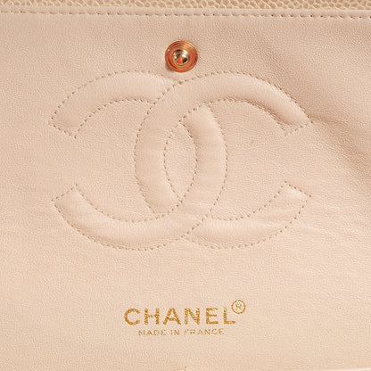 Chanel Caviar Quilted Medium Double Flap Beige 6 of 9