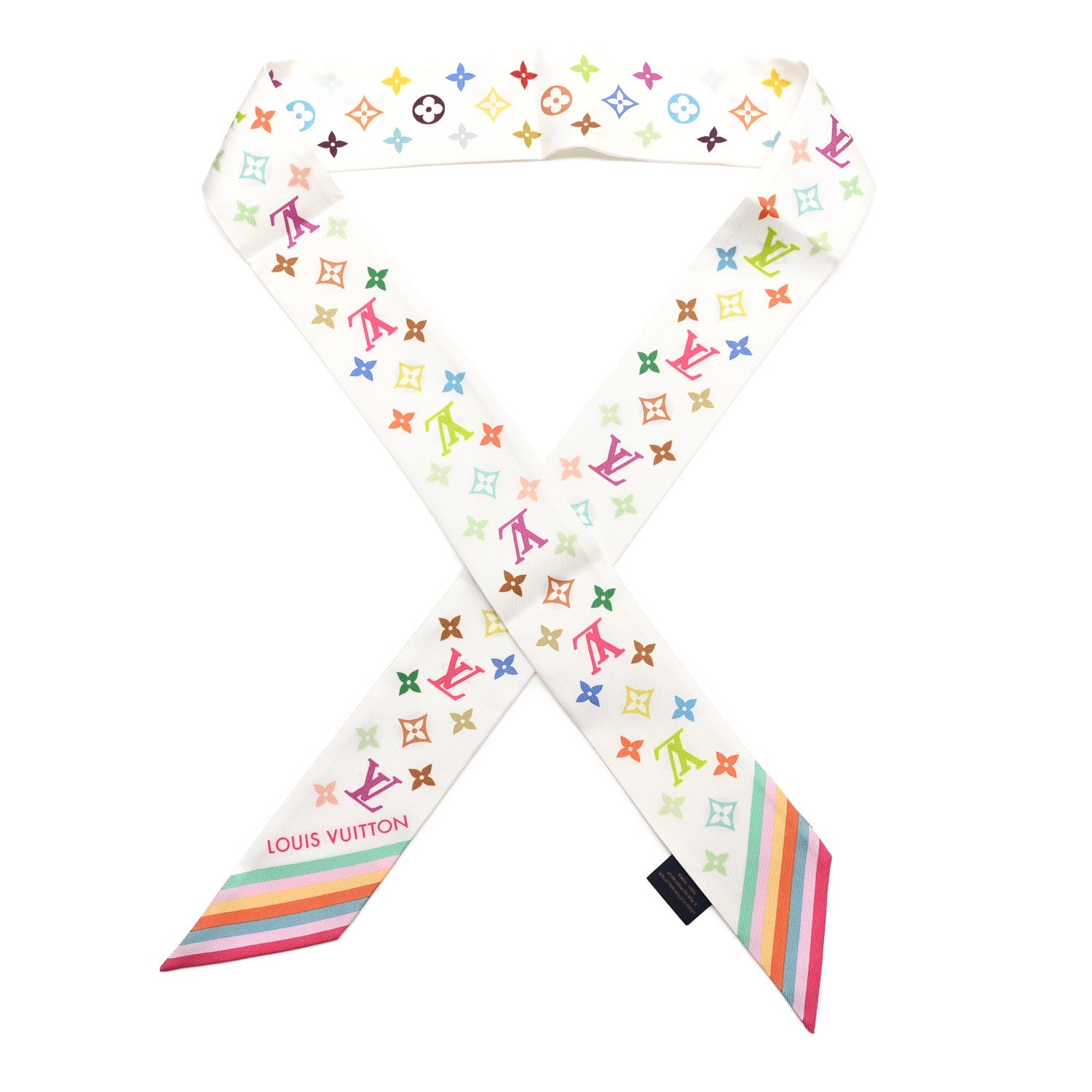Louis Vuitton LV X TM Silk Monogram Multicolor BB Bandeau White 1 of 3