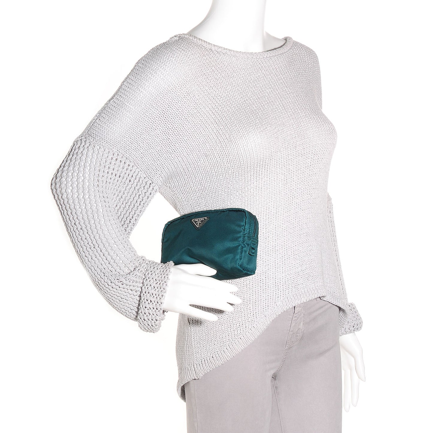 Nylon Vela Cosmetic Pouch Petrolio