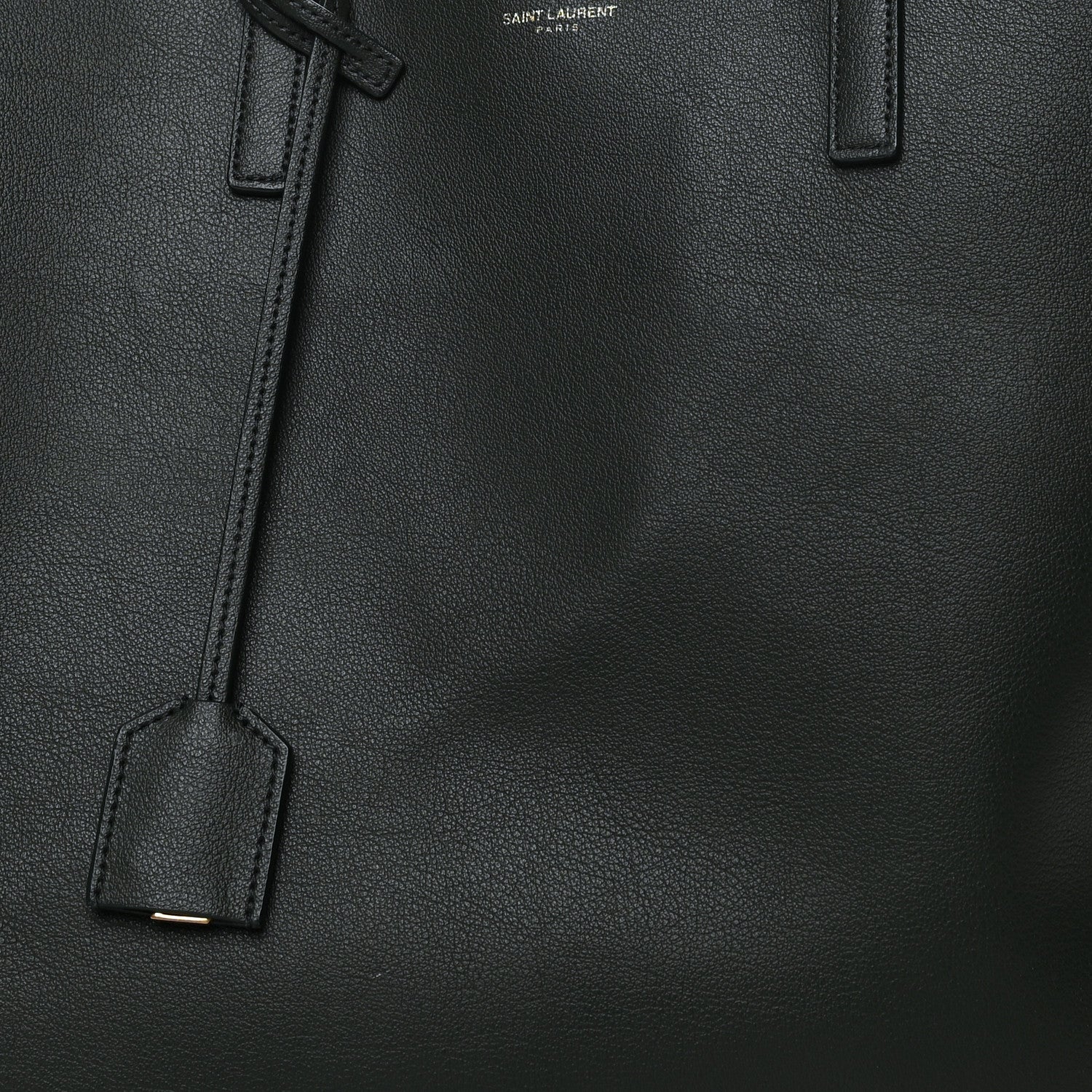 Saint Laurent Calfskin Large Shopping Tote Dark Green 10 of 13