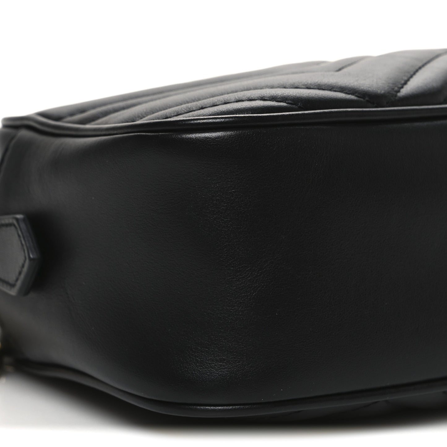 Calfskin Matelasse Small GG Marmont Chain Shoulder Bag Black