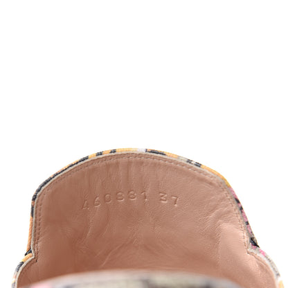Gucci GG Supreme Monogram Bengal Womens Princetown Slippers 37 Beige Crop Pink 8 of 9
