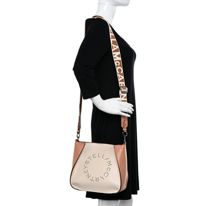 Stella McCartney Eco Alter Nappa Perforated Logo Mini Crossbody Beige 2 of 13