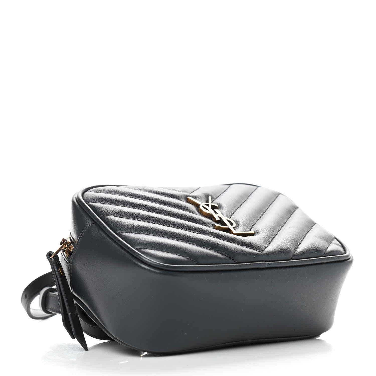 Saint Laurent Calfskin Matelasse Monogram Lou Belt Bag Smog 4 of 9