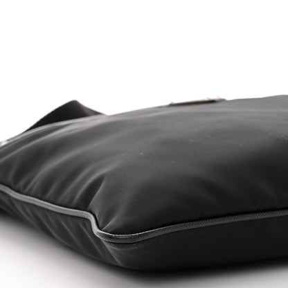 Prada Tessuto Nylon Saffiano Flat Messenger Bag Black 7 of 8