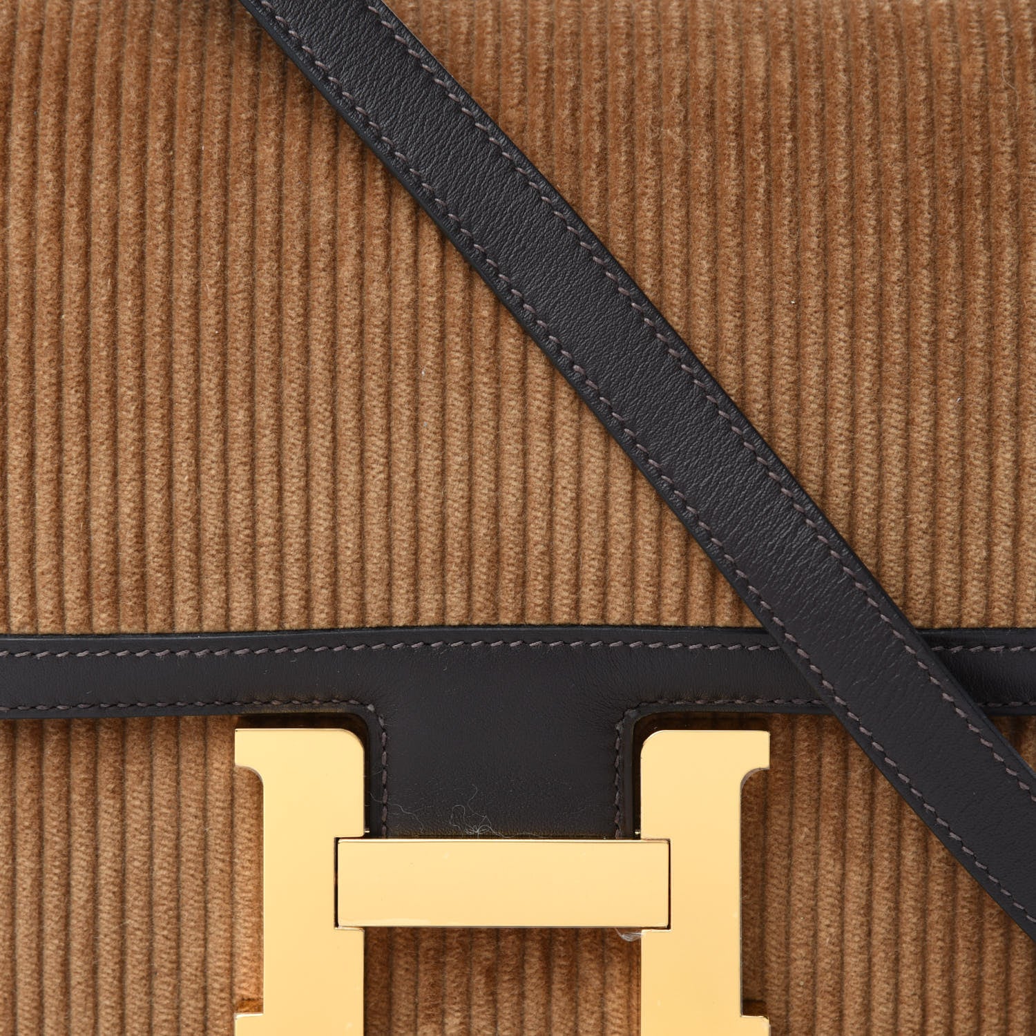 Hermes Velours Cotele Swift Constance 24 Tabac Camel Ebene 10 of 11