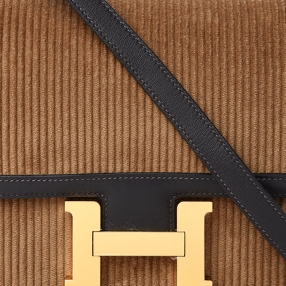 Hermes Velours Cotele Swift Constance 24 Tabac Camel Ebene 10 of 11