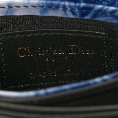 Christian Dior Calfskin Tie Dye Lady Dior 5-Gusset Card Holder Blue Multicolor 6 of 8