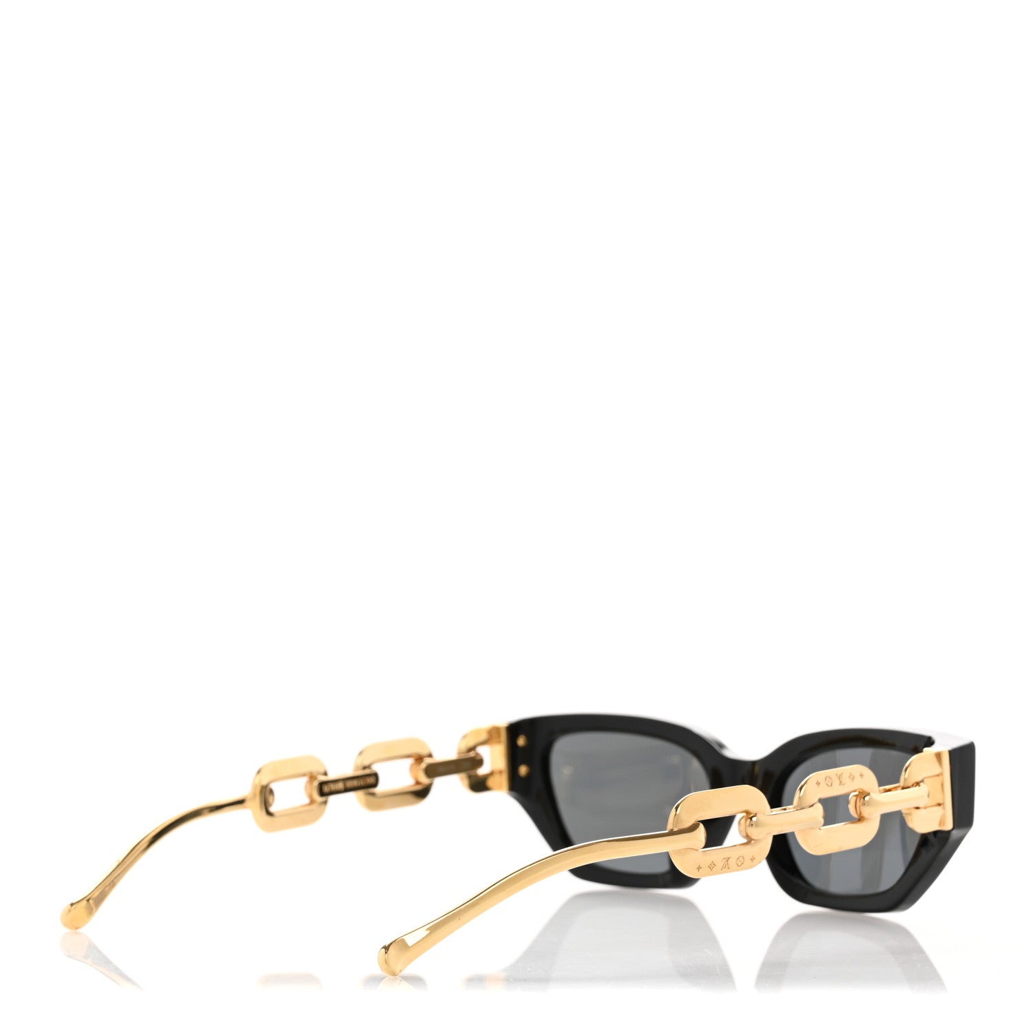 Louis Vuitton Metal LV Edge Sunglasses Z1473E Black 4 of 10