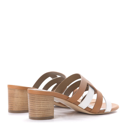 Hermes Calfskin Amica Sandals 37.5 White Natural 4 of 10