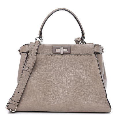 Fendi Cuoio Romano Selleria Medium Peekaboo Iconic Satchel Corda 1 of 9