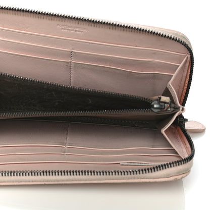 Bottega Veneta Nappa Intrecciato Zip Around Wallet Petal Pink 8 of 36