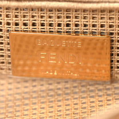 Fendi Cotton Lambskin Baguette With Embroidery Kit Naturale 7 of 11