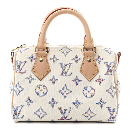 Louis Vuitton Monogram Jacquard Fabric Speedy Bandouliere 20 Multicolor Beige 1 of 10