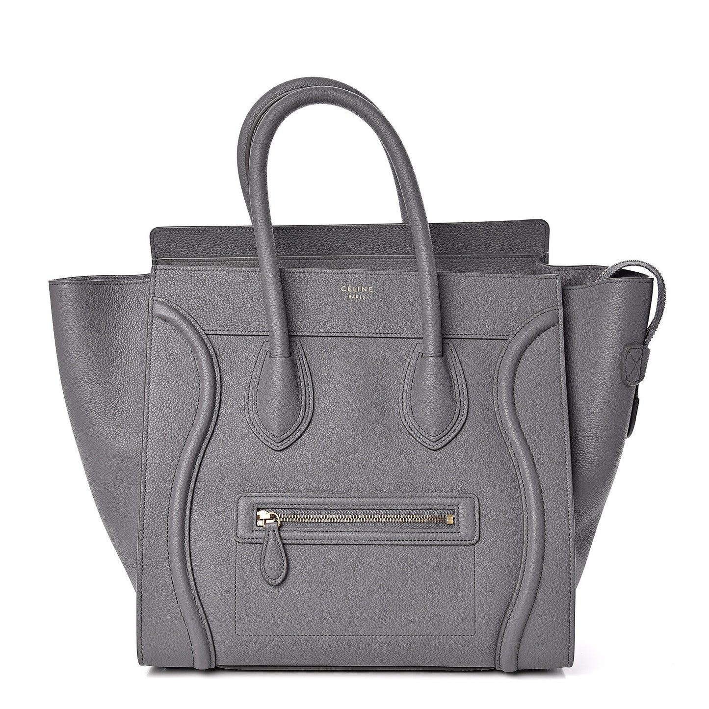 Drummed Calfskin Mini Luggage Kohl