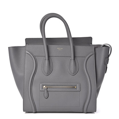 Celine Drummed Calfskin Mini Luggage Kohl 1 of 9