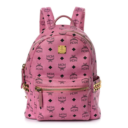 MCM Visetos Small Side Stud Stark Backpack Pink 1 of 9