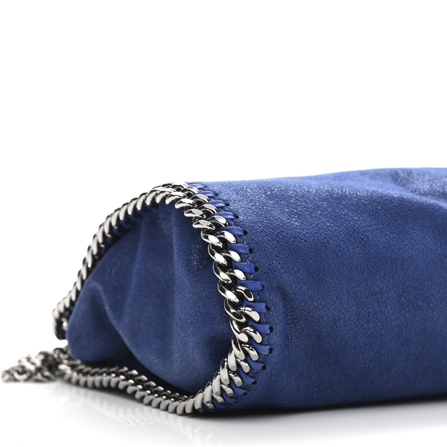 Shaggy Deer Mini Falabella Fold Over Tote Blue