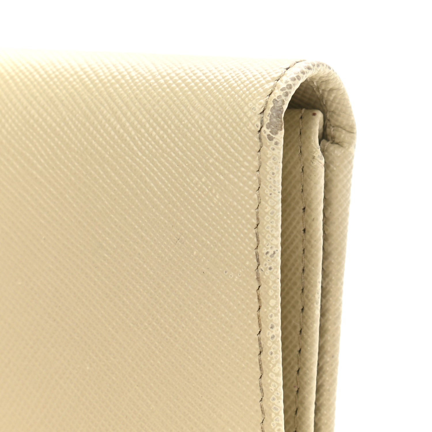 Prada Saffiano Metal Bi-Fold Wallet Cera 12 of 13