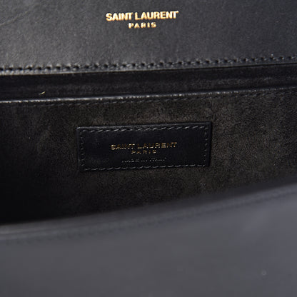 Saint Laurent Smooth Calfskin Medium Classic Monogram Kate Tassel Satchel Black 6 of 12