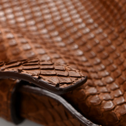 Saint Laurent Snakeskin Buffalo Horn Mombasa Hobo Brown 12 of 13