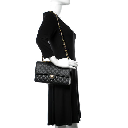 Chanel Caviar Quilted Medium Double Flap Black 2 of 10