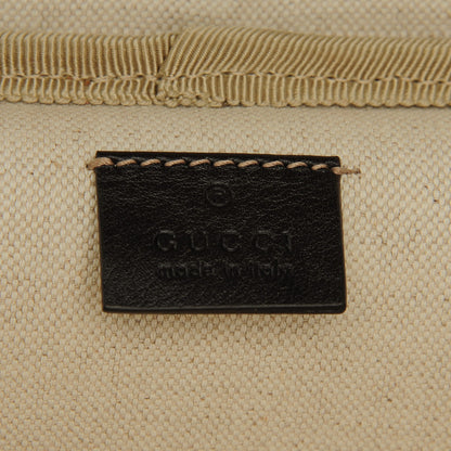 Gucci GG Supreme Monogram Selleria Calfskin Four Wheel Carry On Suitcase Beige Ebony Cocoa 10 of 10