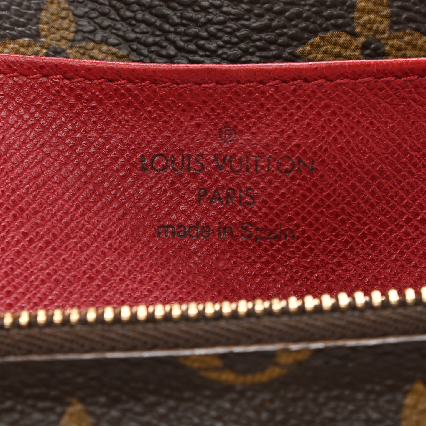 Monogram Emilie Wallet Red