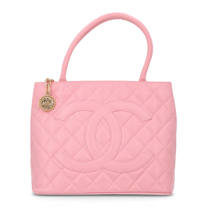 Chanel Caviar Medallion CC Tote Light Pink 1 of 9