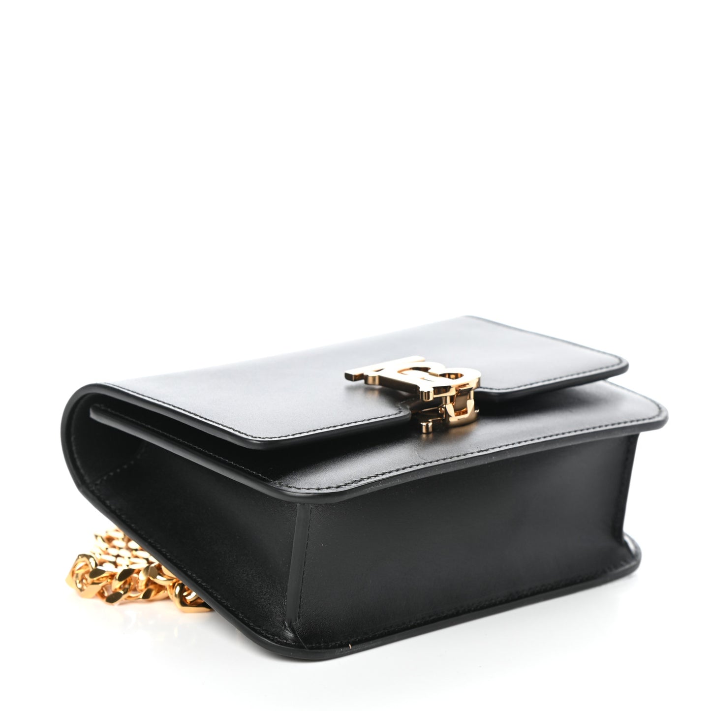 Calfskin TB Chain Belt Bag Black