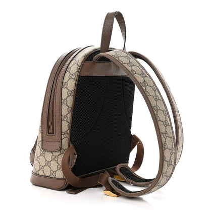 Gucci GG Supreme Monogram Calfskin Web Small Ophidia Day Backpack Beige Ebony New Acero 3 of 10