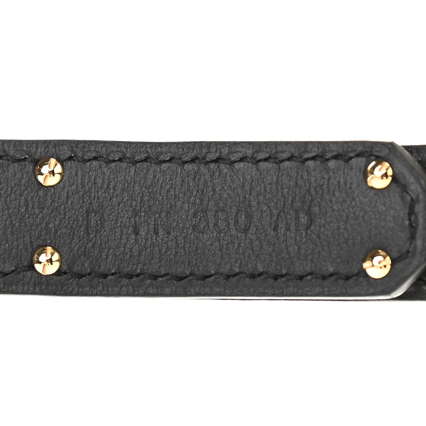 18K Yellow Gold Diamond Matte Alligator Kelly Belt Black
