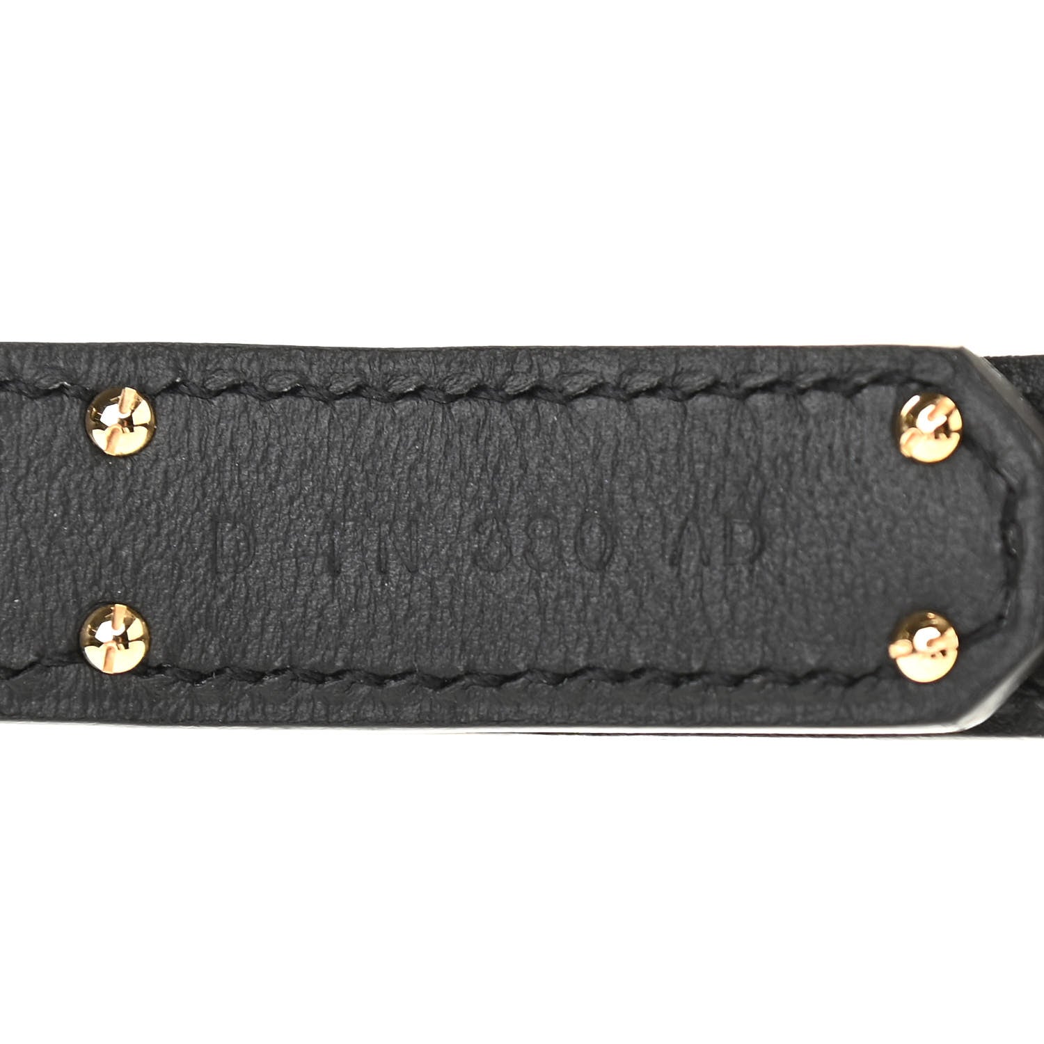 Hermes 18K Yellow Gold Diamond Matte Alligator Kelly Belt Black 4 of 6