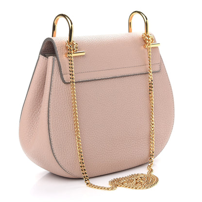 Chloe Grained Lambskin Mini Drew Shoulder Bag Cement Pink 3 of 8