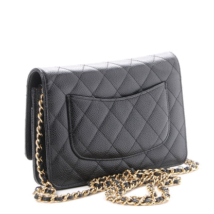 Chanel Caviar Quilted Wallet On Chain WOC Black 3 of 9