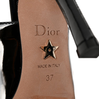 Christian Dior Patent Ribbon J'Adior Slingback 100mm Pumps 37 Black 6 of 12
