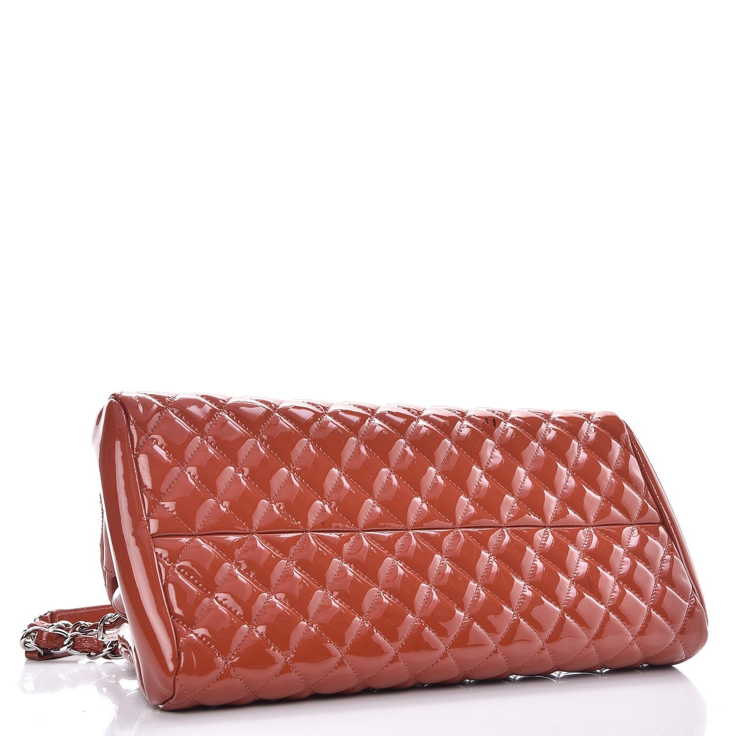 Chanel Patent Quilted Medium Just Mademoiselle Orange 4 of 11