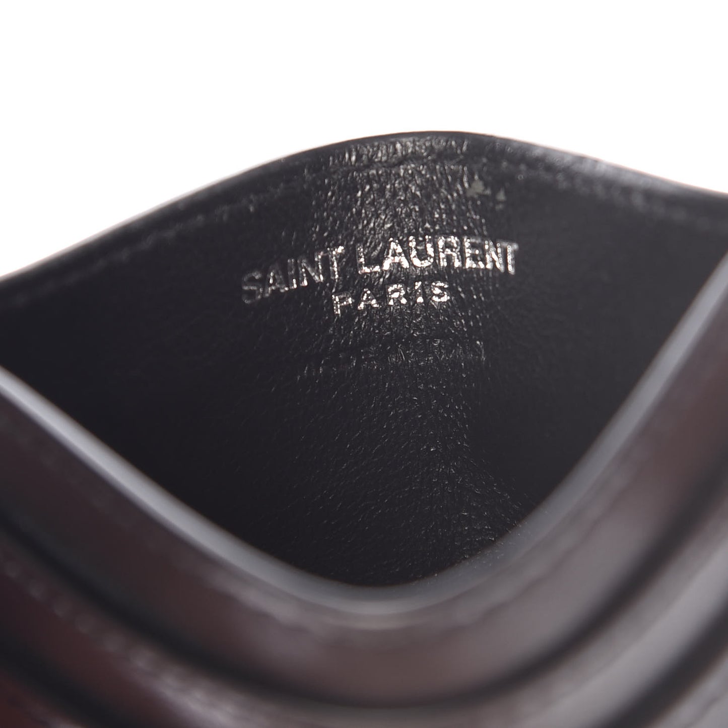 Calfskin Plate Card Case Black
