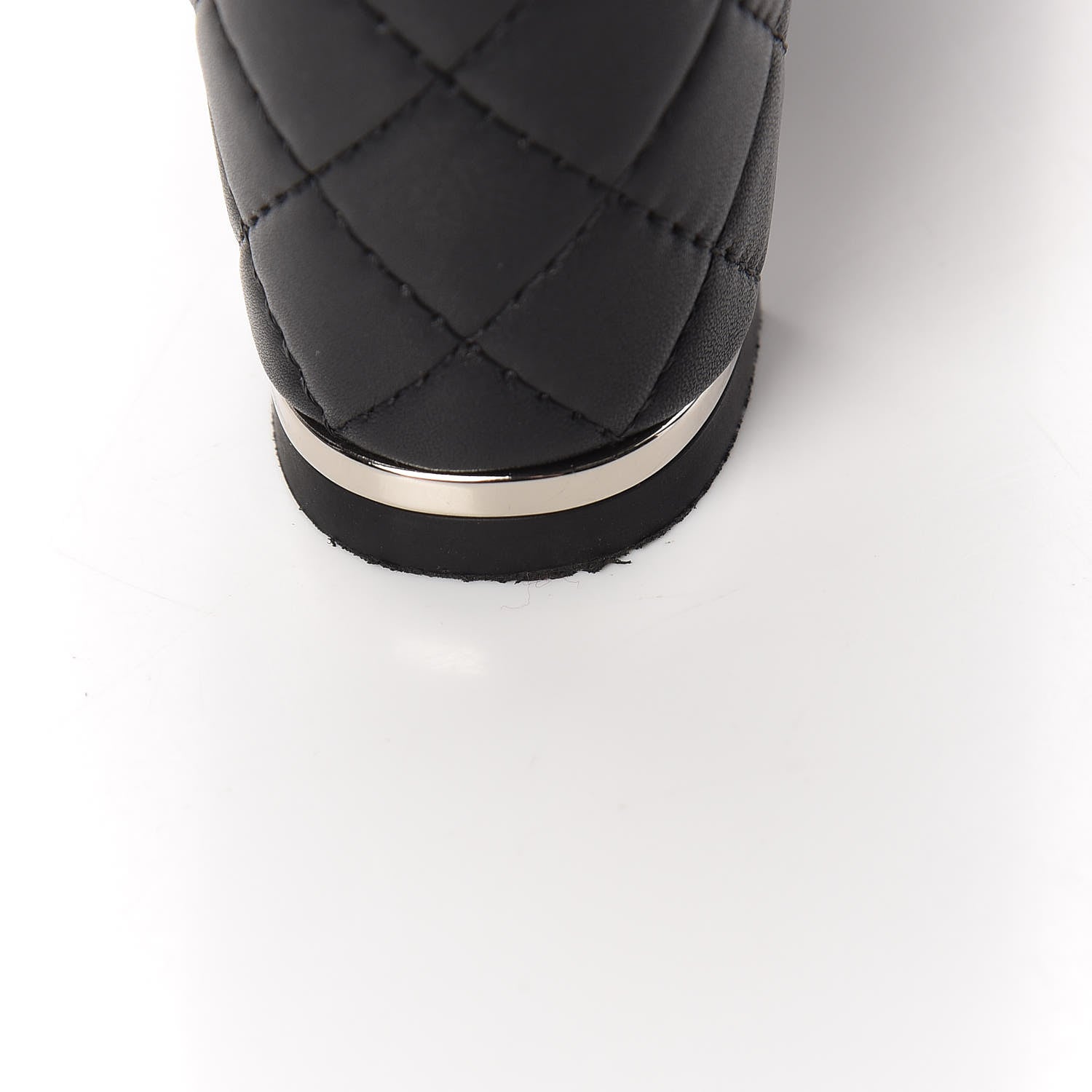 Chanel Lambskin Grosgrain Quilted Cap Toe CC Pumps 39 Black 12 of 15